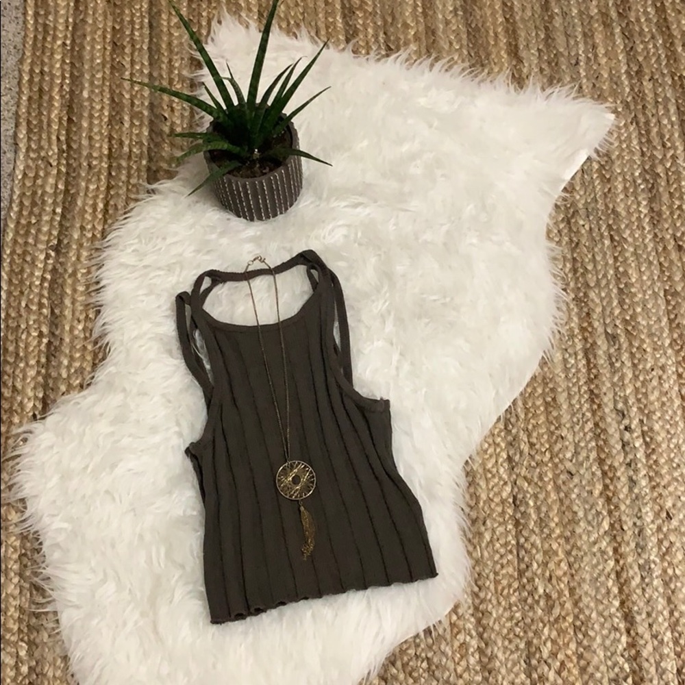 Fashion Cropped Sweater Tank